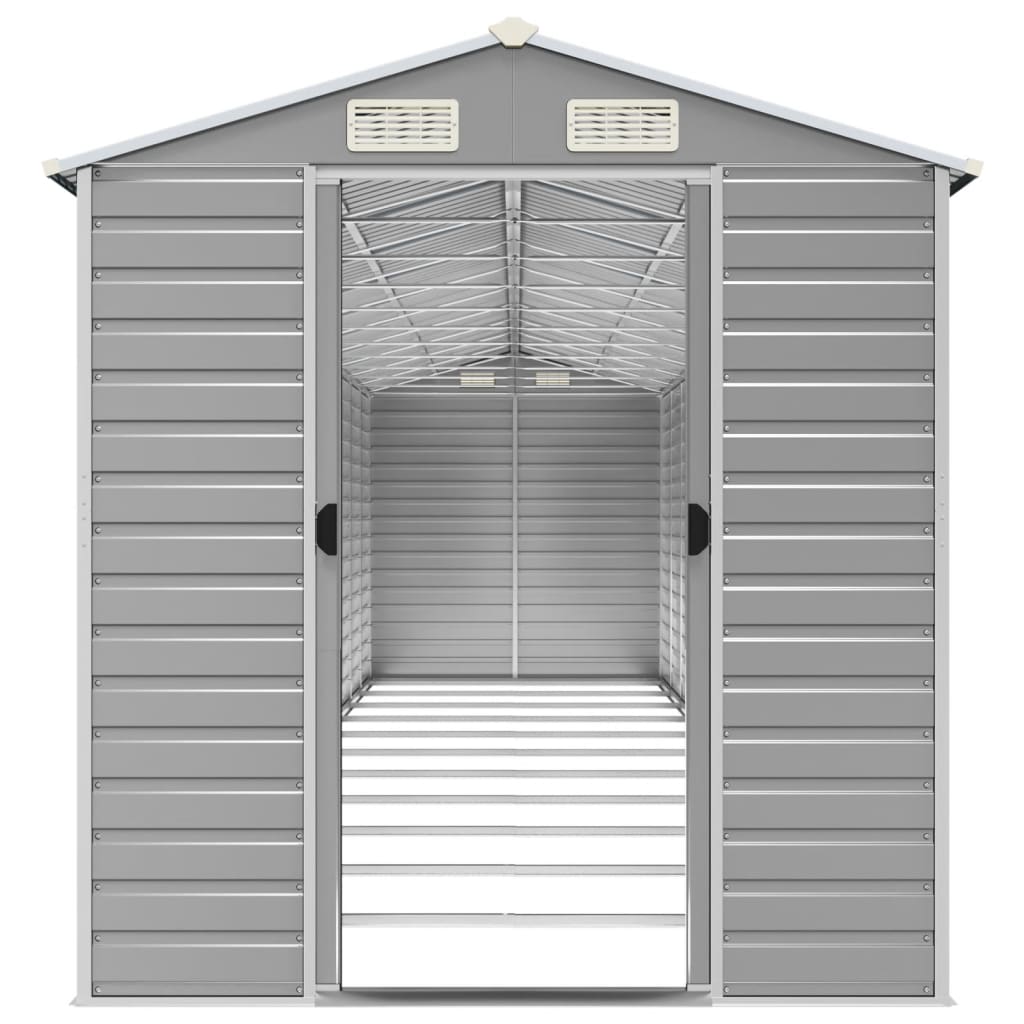 Garden Shed Light Grey 191x980x198 cm Galvanised Steel