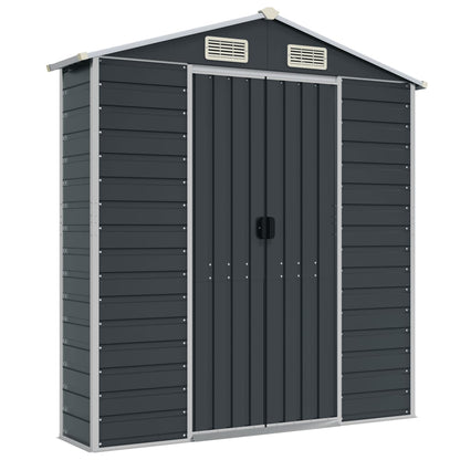 Garden Shed Anthracite 191x215x198 cm Galvanised Steel