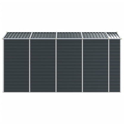 Garden Shed Anthracite 191x385x198 cm Galvanised Steel