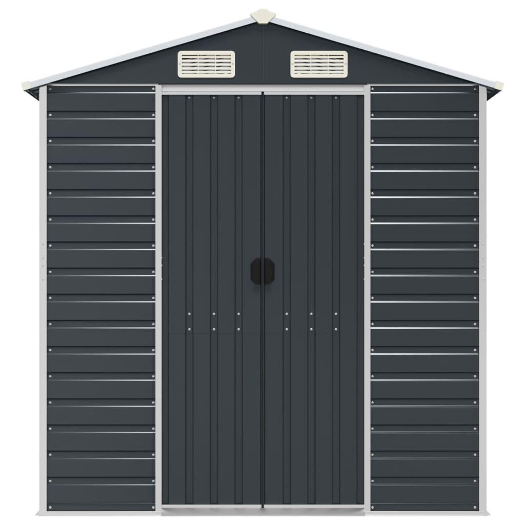 Garden Shed Anthracite 191x470x198 cm Galvanised Steel