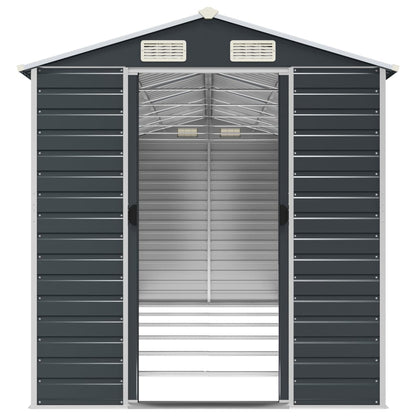 Garden Shed Anthracite 191x555x198 cm Galvanised Steel