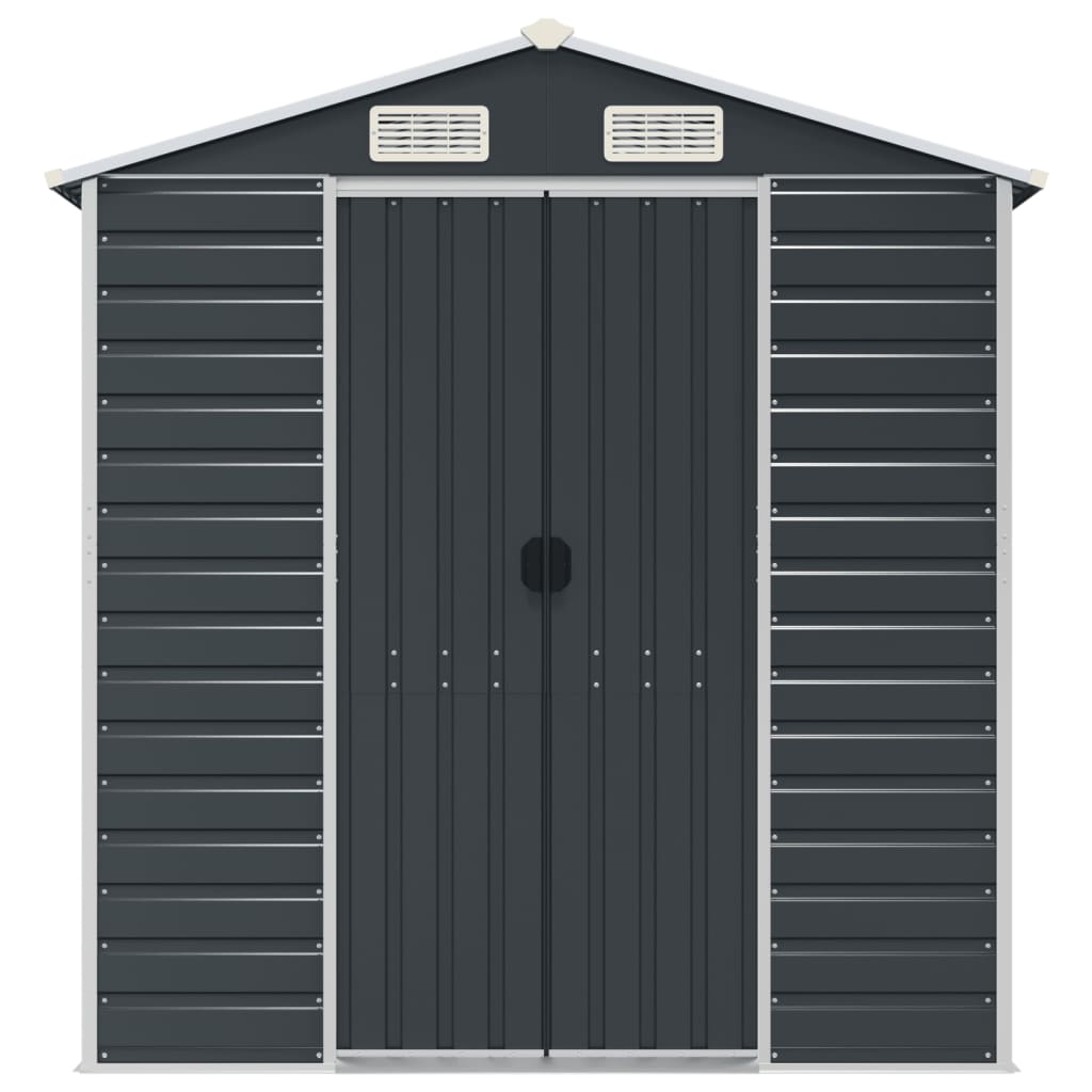 Garden Shed Anthracite 191x640x198 cm Galvanised Steel