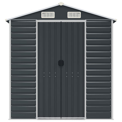 Garden Shed Anthracite 191x640x198 cm Galvanised Steel