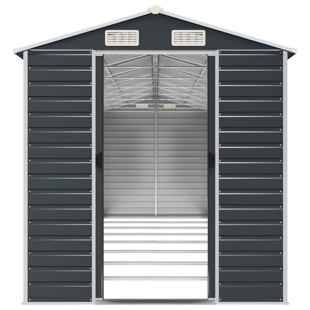 Garden Shed Anthracite 191x725x198 cm Galvanised Steel