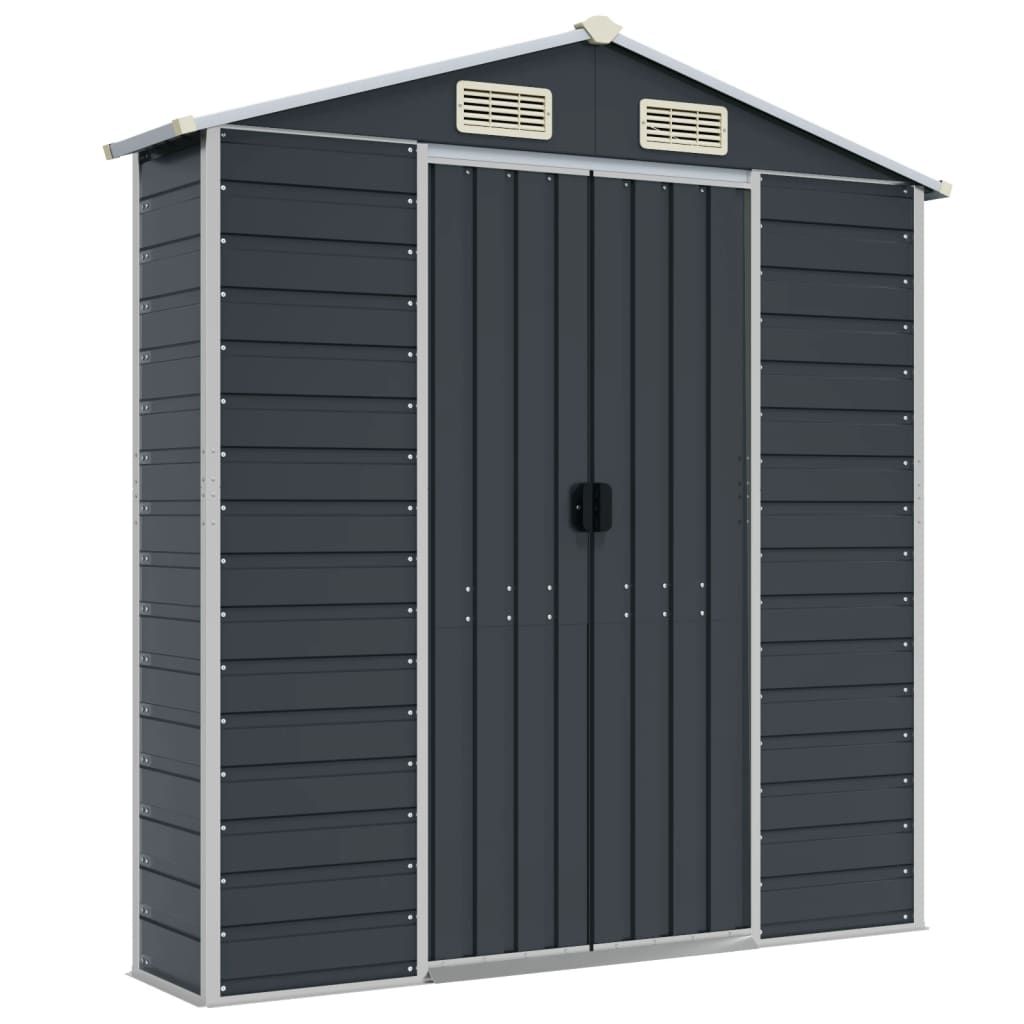 Garden Shed Anthracite 191x810x198 cm Galvanised Steel