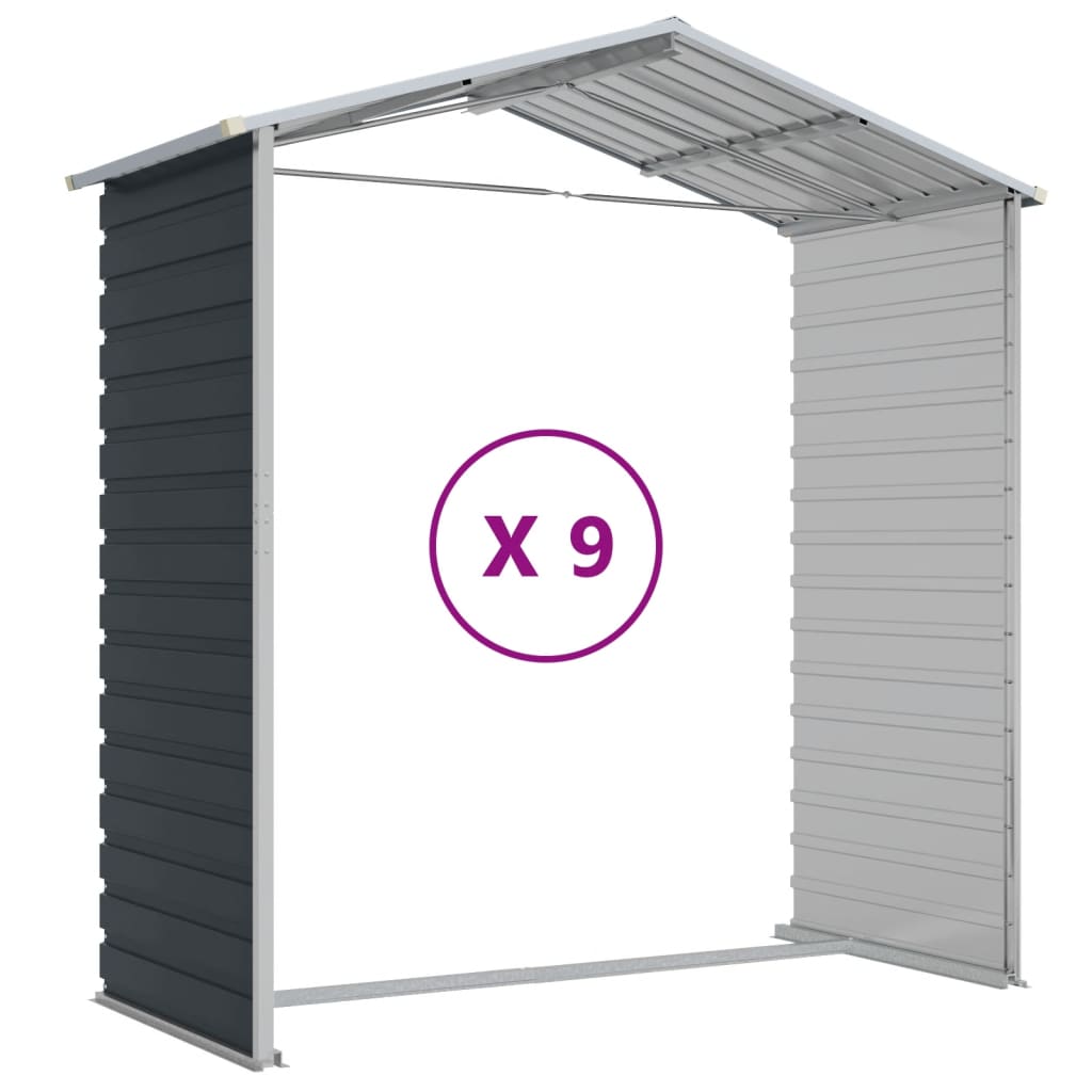 Garden Shed Anthracite 191x810x198 cm Galvanised Steel