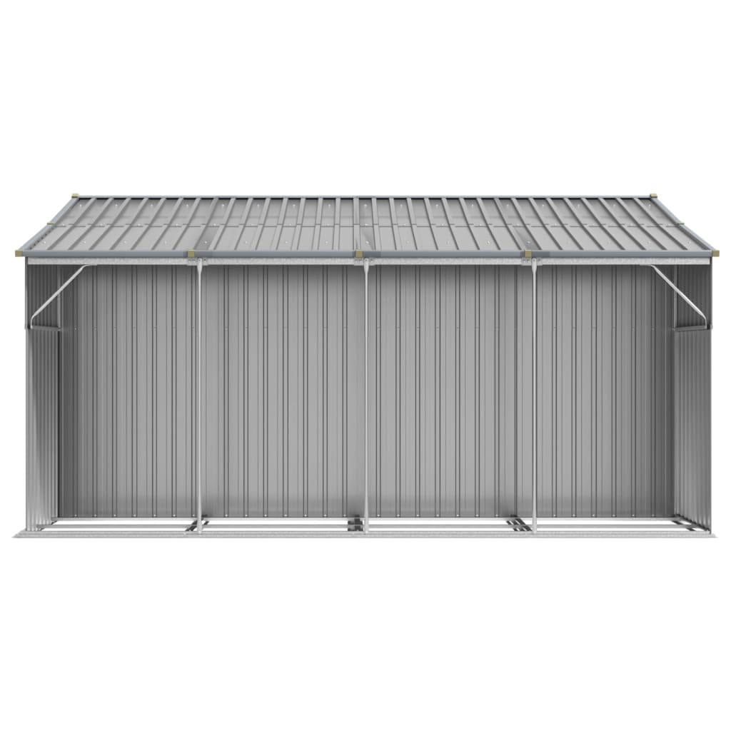 Garden Shed Grey 277x365.5x179 cm Galvanised Steel