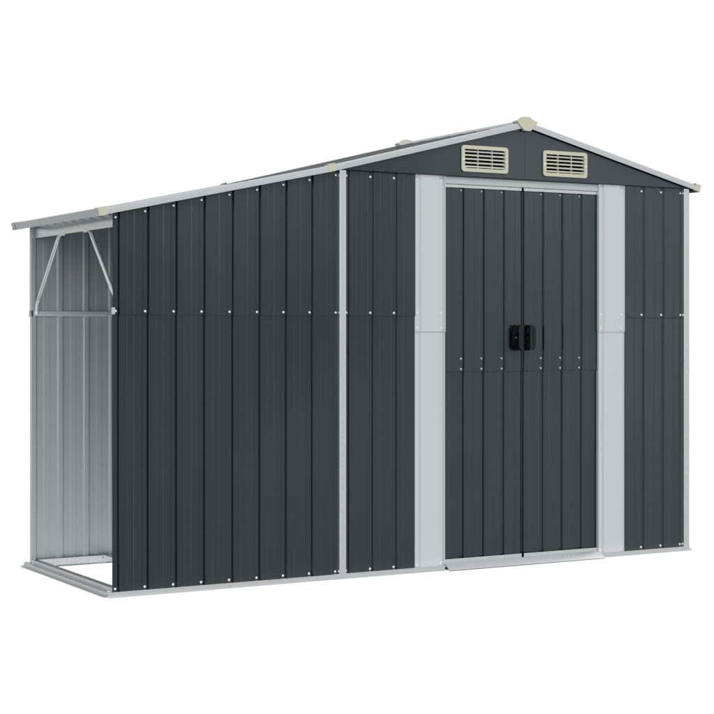 Garden Shed Anthracite 277x192.5x179 cm Galvanised Steel