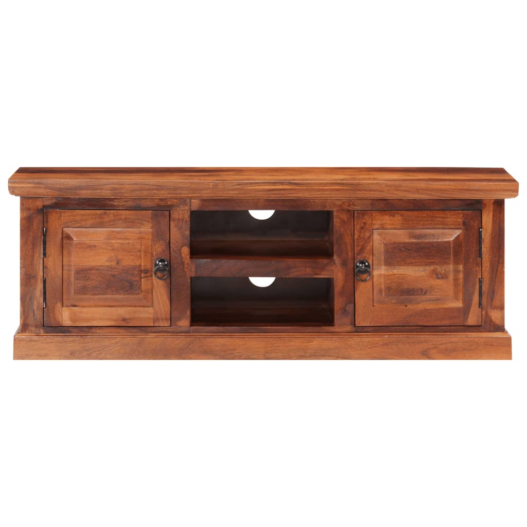 TV Cabinet with Doors 112x30x40 cm Solid Wood Acacia