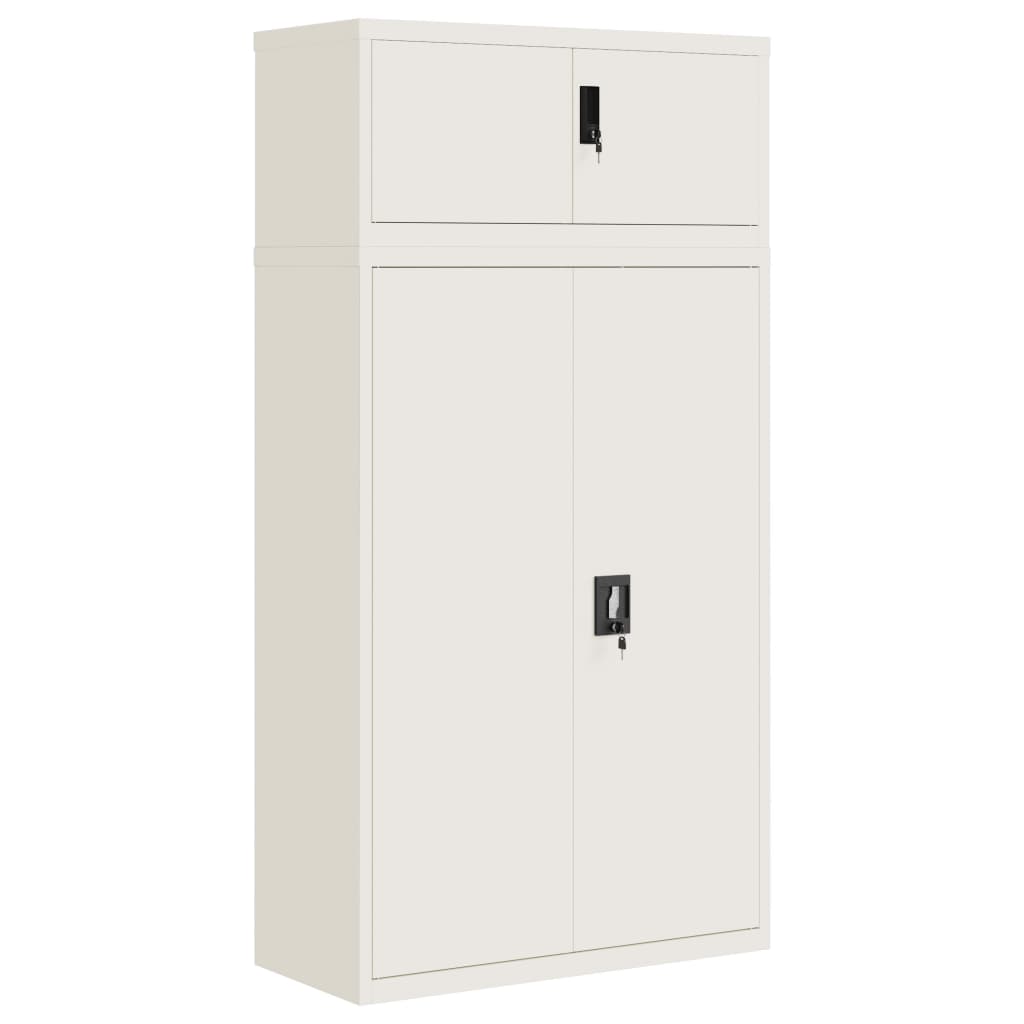 File Cabinet White 90x40x180 cm Steel