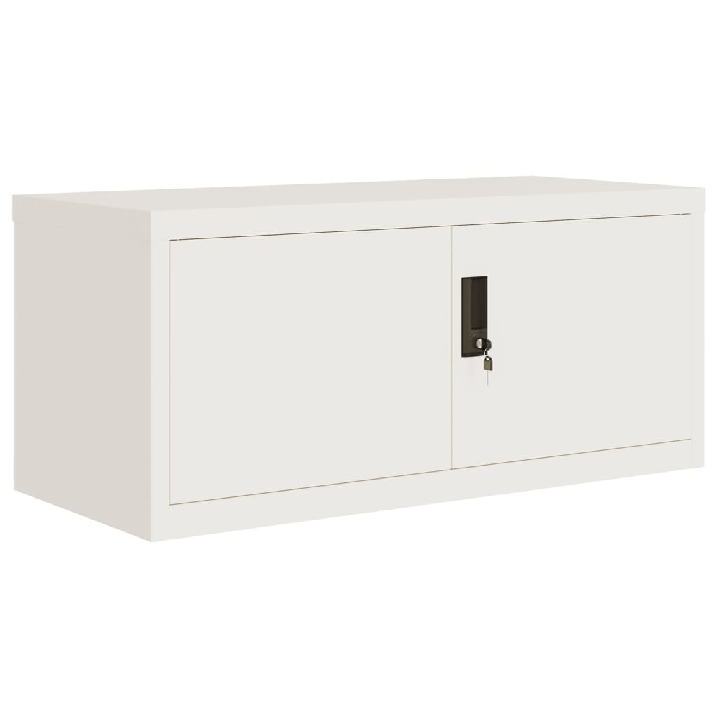 File Cabinet White 90x40x180 cm Steel