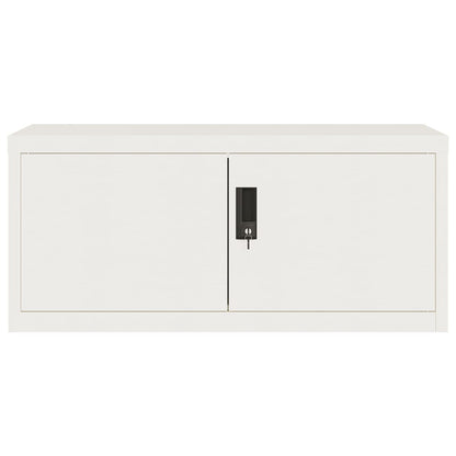 File Cabinet White 90x40x180 cm Steel