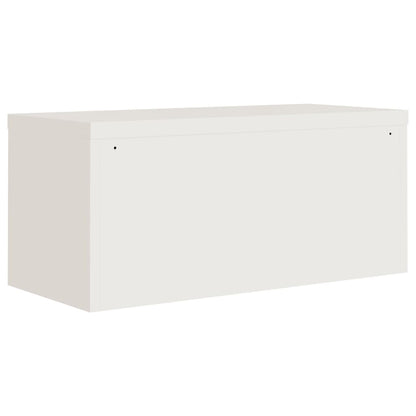 File Cabinet White 90x40x180 cm Steel