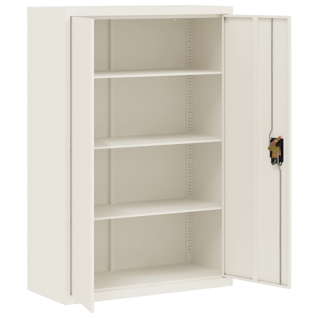 File Cabinet White 90x40x180 cm Steel