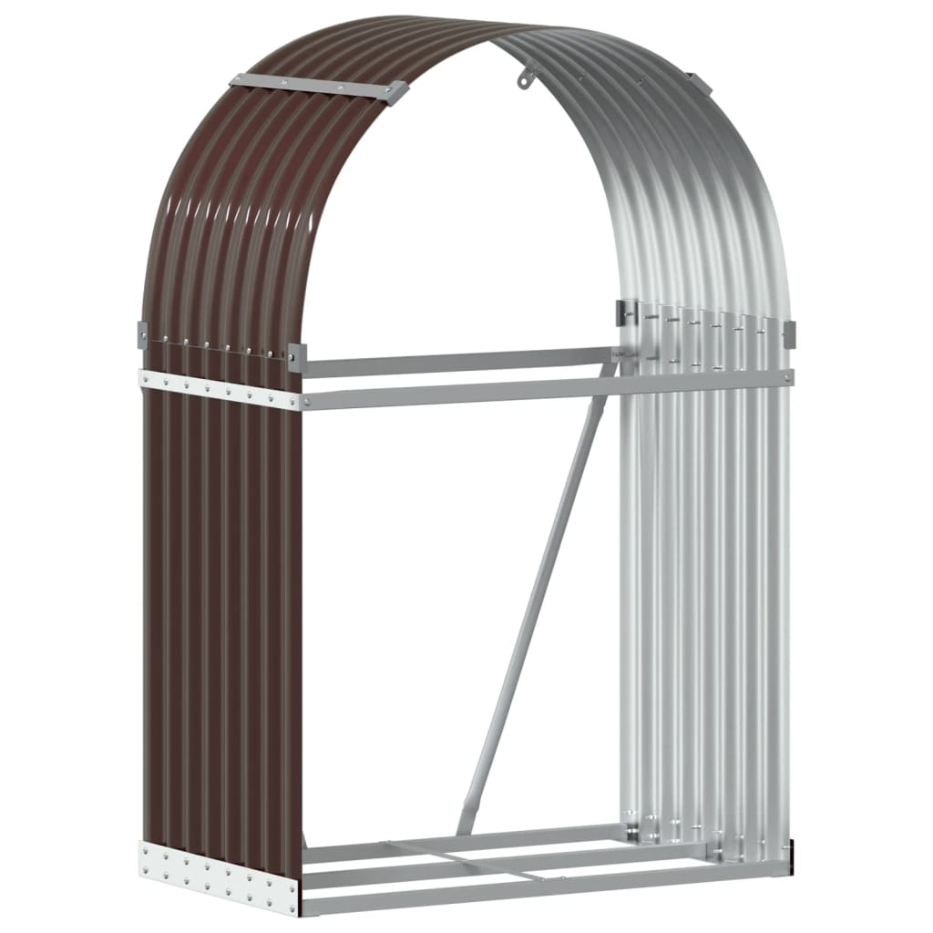 Log Holder Brown 80x45x120 cm Galvanised Steel