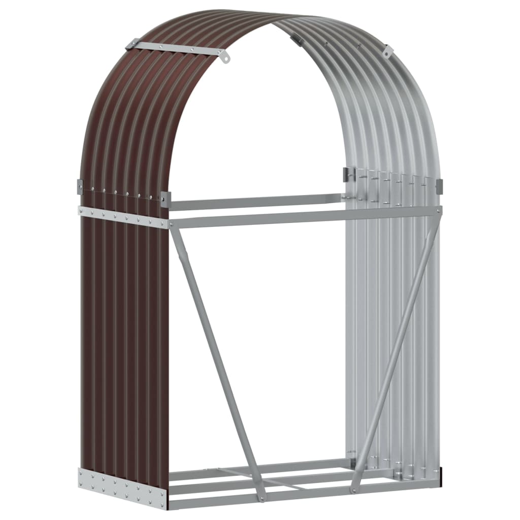 Log Holder Brown 80x45x120 cm Galvanised Steel