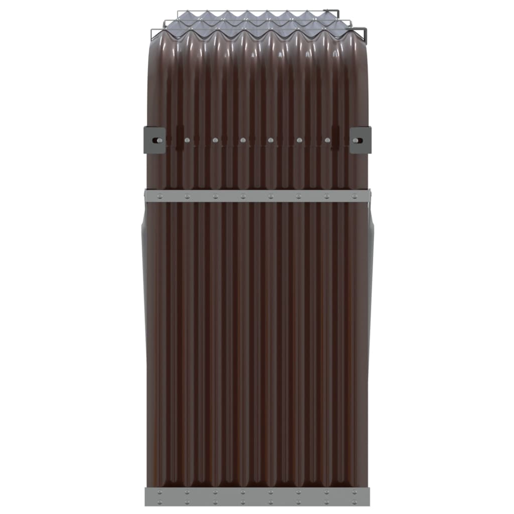 Log Holder Brown 180x45x100 cm Galvanised Steel