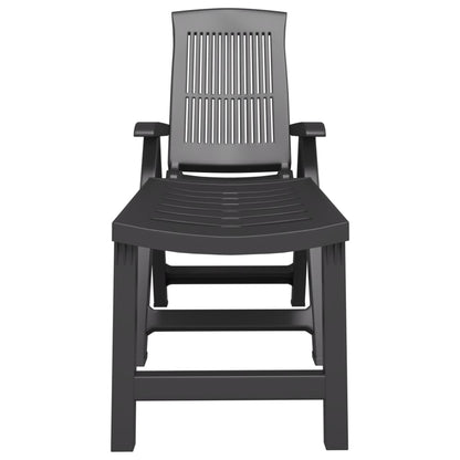 Sun Lounger Anthracite Plastic