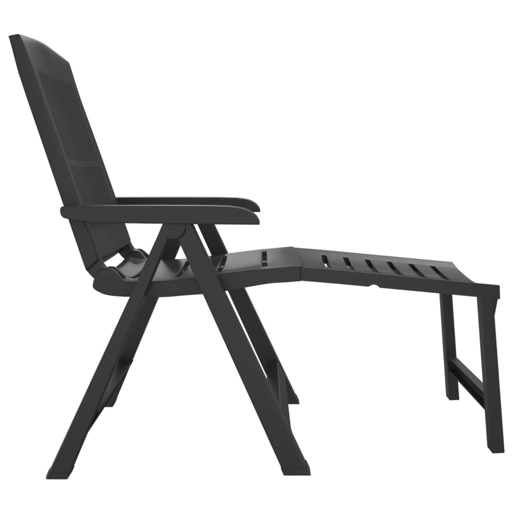 Sun Lounger Anthracite Plastic