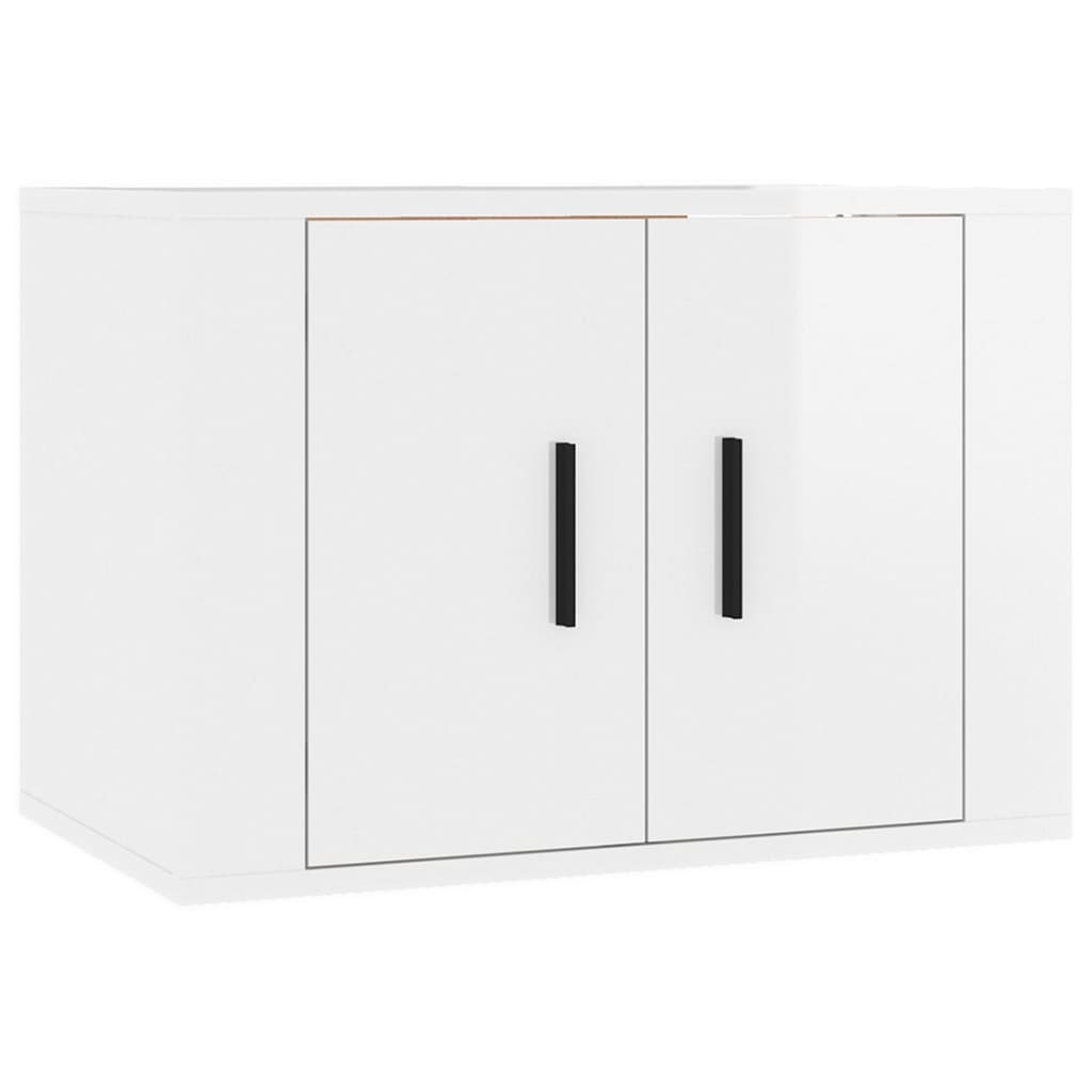 Wall-mounted TV Cabinets 3 pcs High Gloss White 57x34.5x40 cm