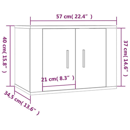 3 Piece TV Cabinet Set High Gloss White Engineered Wood