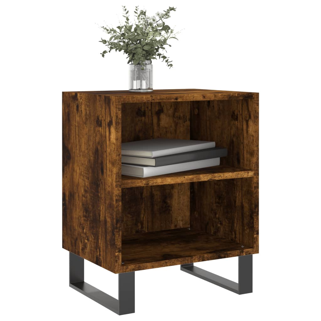 Bedside Cabinets 2 pcs Smoked Oak 40x30x50 cm Engineered Wood