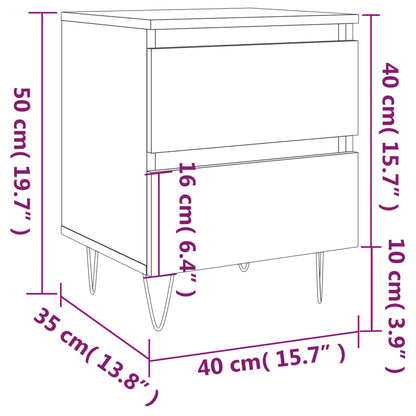 Bedside Cabinet Sonoma Oak 40x35x50 cm Engineered Wood