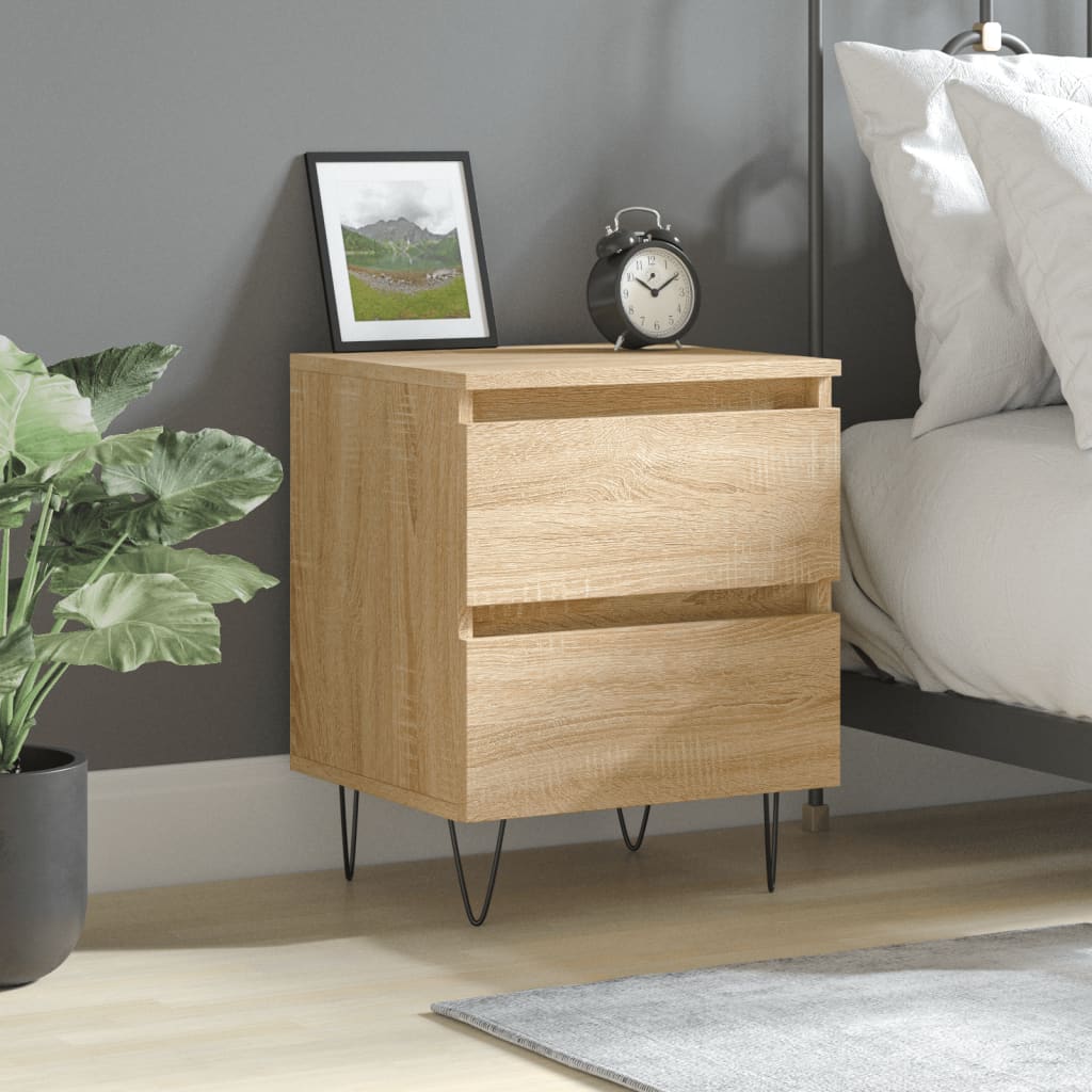 Bedside Cabinet Sonoma Oak 40x35x50 cm Engineered Wood