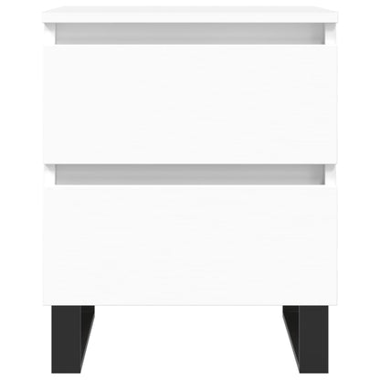 Bedside Cabinets 2 pcs White 40x35x50 cm Engineered Wood