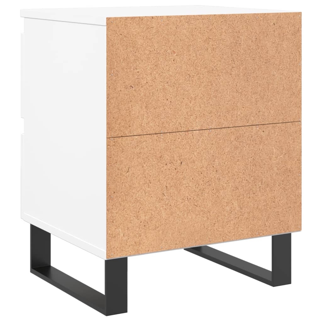 Bedside Cabinets 2 pcs White 40x35x50 cm Engineered Wood