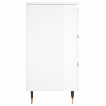 Bedside Cabinet High Gloss White 40x35x69 cm Engineered Wood