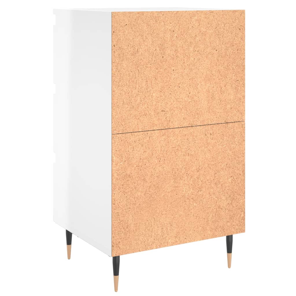 Bedside Cabinet High Gloss White 40x35x69 cm Engineered Wood