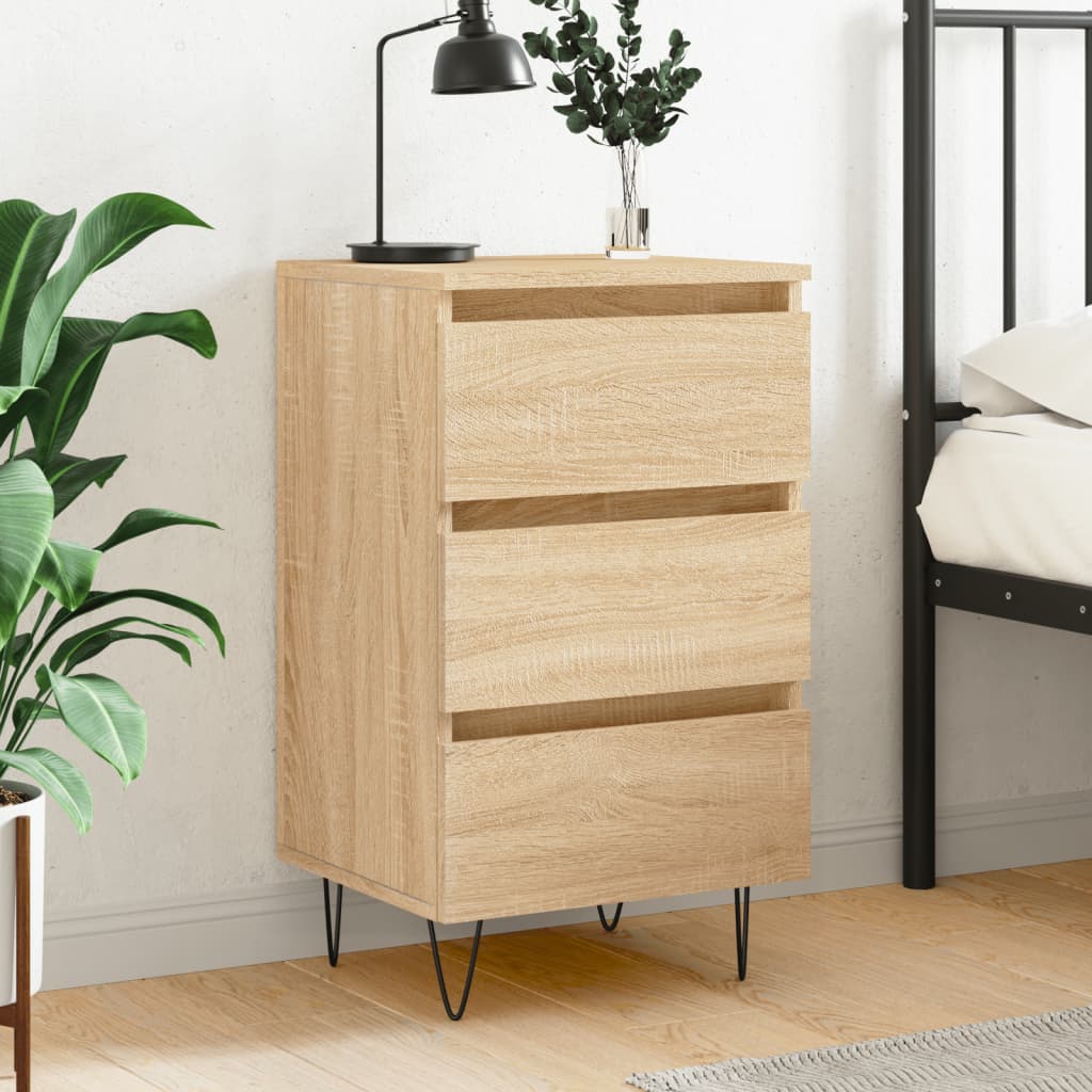 Bedside Cabinet Sonoma Oak 40x35x69 cm Engineered Wood