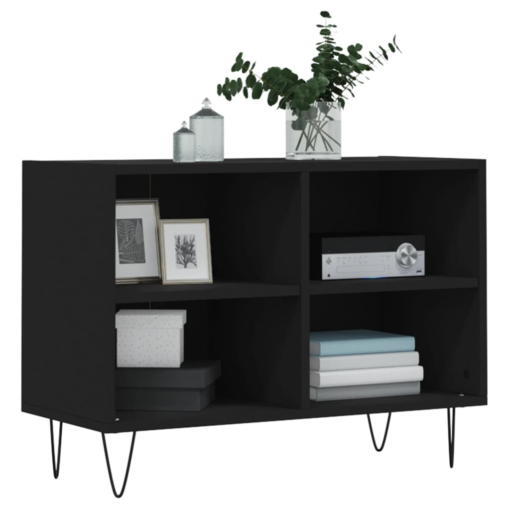 TV Cabinet Black 69.5x30x50 cm Engineered Wood