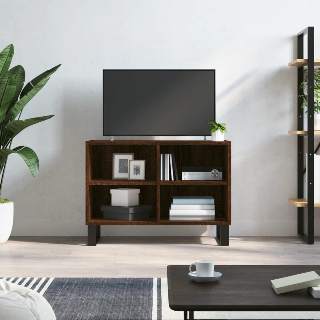 TV Cabinet Brown Oak 69.5x30x50 cm Engineered Wood