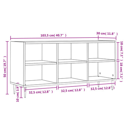 TV Cabinet Sonoma Oak 103.5x30x50 cm Engineered Wood