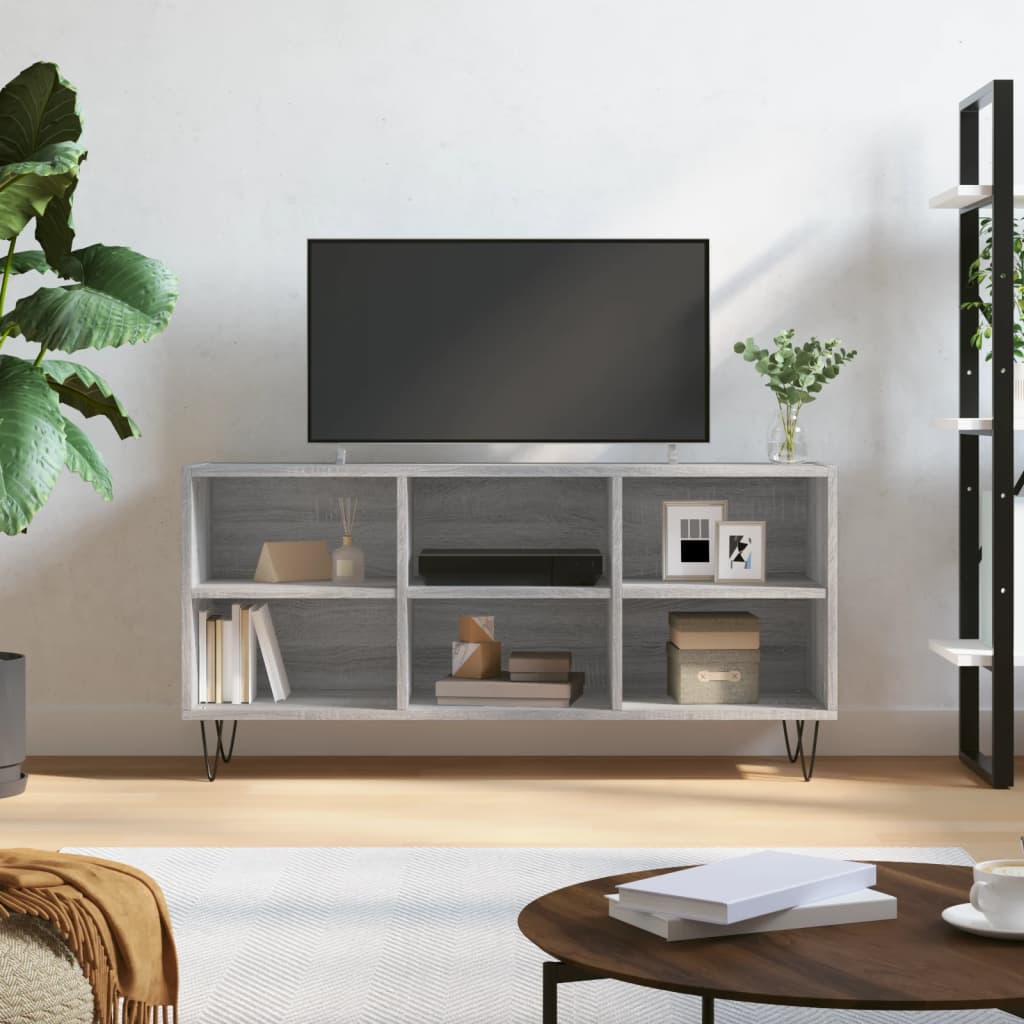 TV Cabinet Grey Sonoma 103.5x30x50 cm Engineered Wood