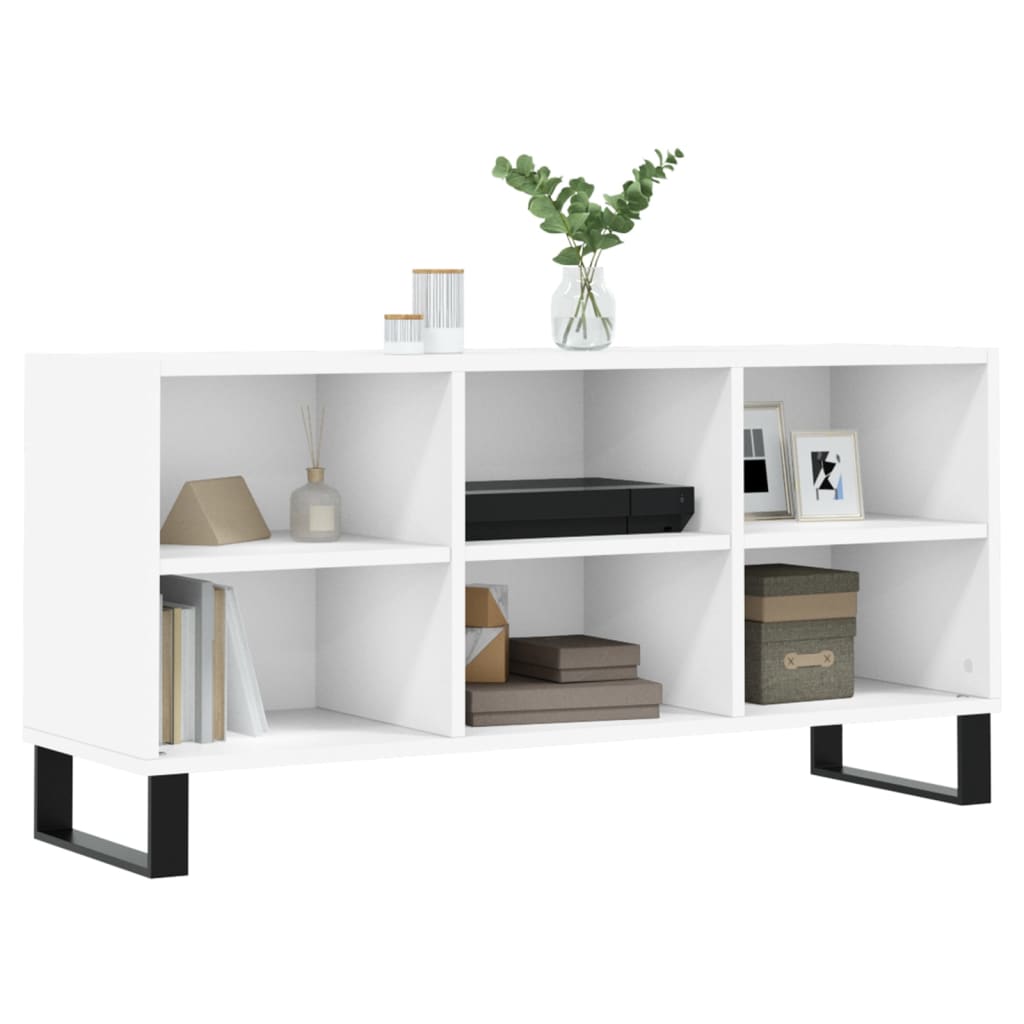 TV Cabinet White 103.5x30x50 cm Engineered Wood