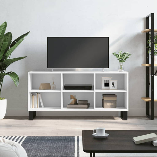 TV Cabinet White 103.5x30x50 cm Engineered Wood