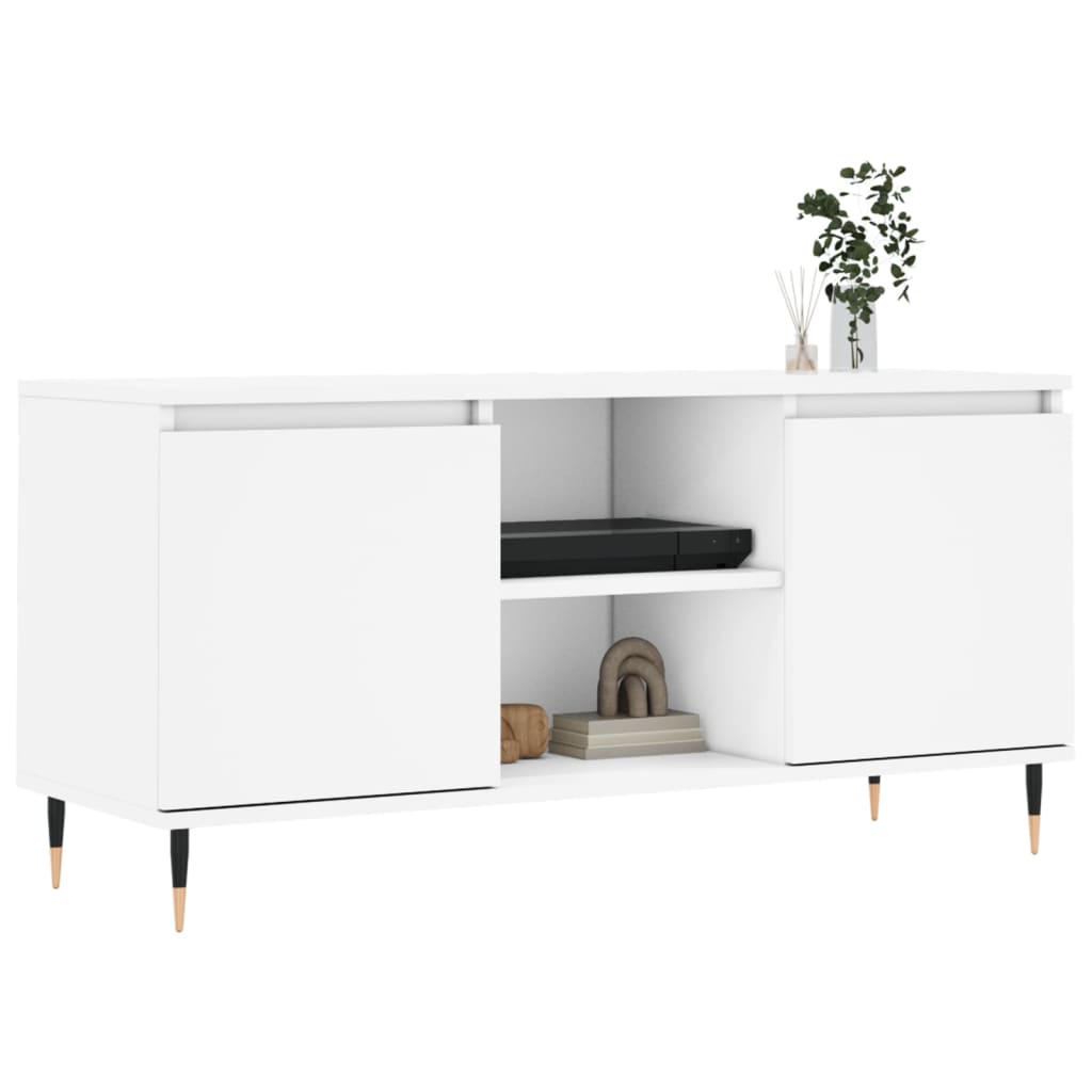 TV Cabinet White 104x35x50 cm Engineered Wood