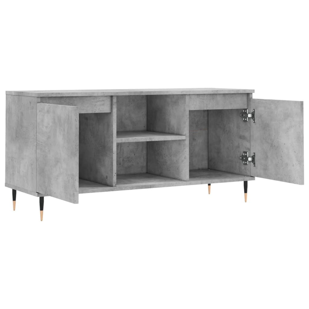 TV Cabinet Concrete Grey 104x35x50 cm Engineered Wood