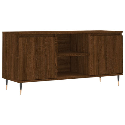 TV Cabinet Brown Oak 104x35x50 cm Engineered Wood