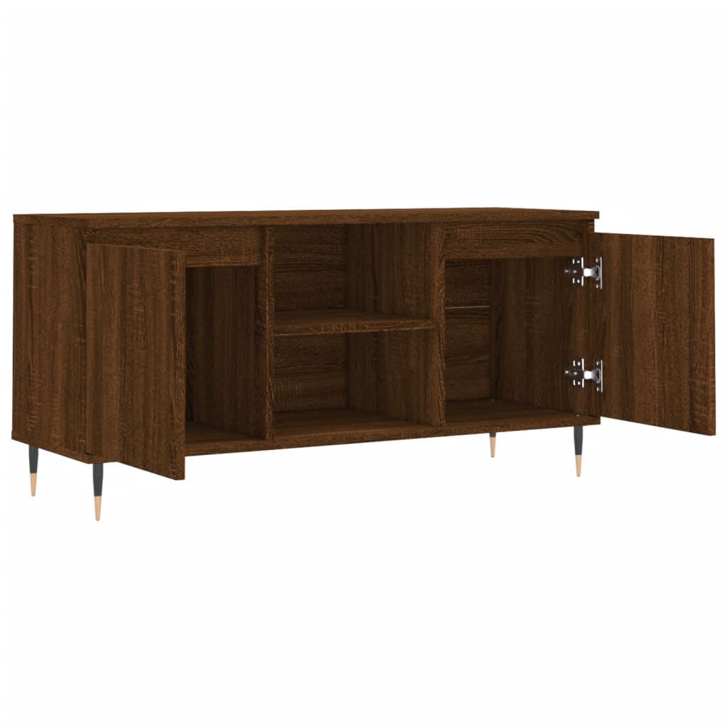 TV Cabinet Brown Oak 104x35x50 cm Engineered Wood