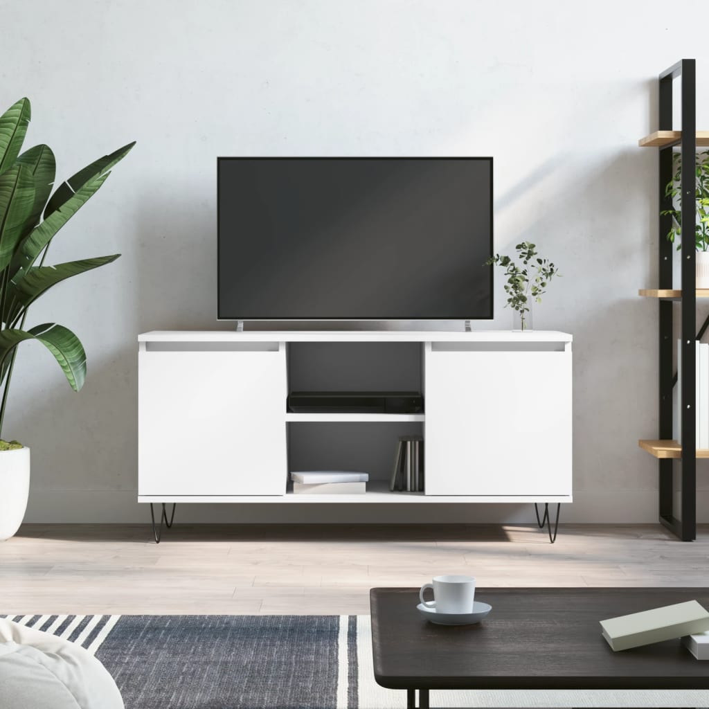 TV Cabinet White 104x35x50 cm Engineered Wood