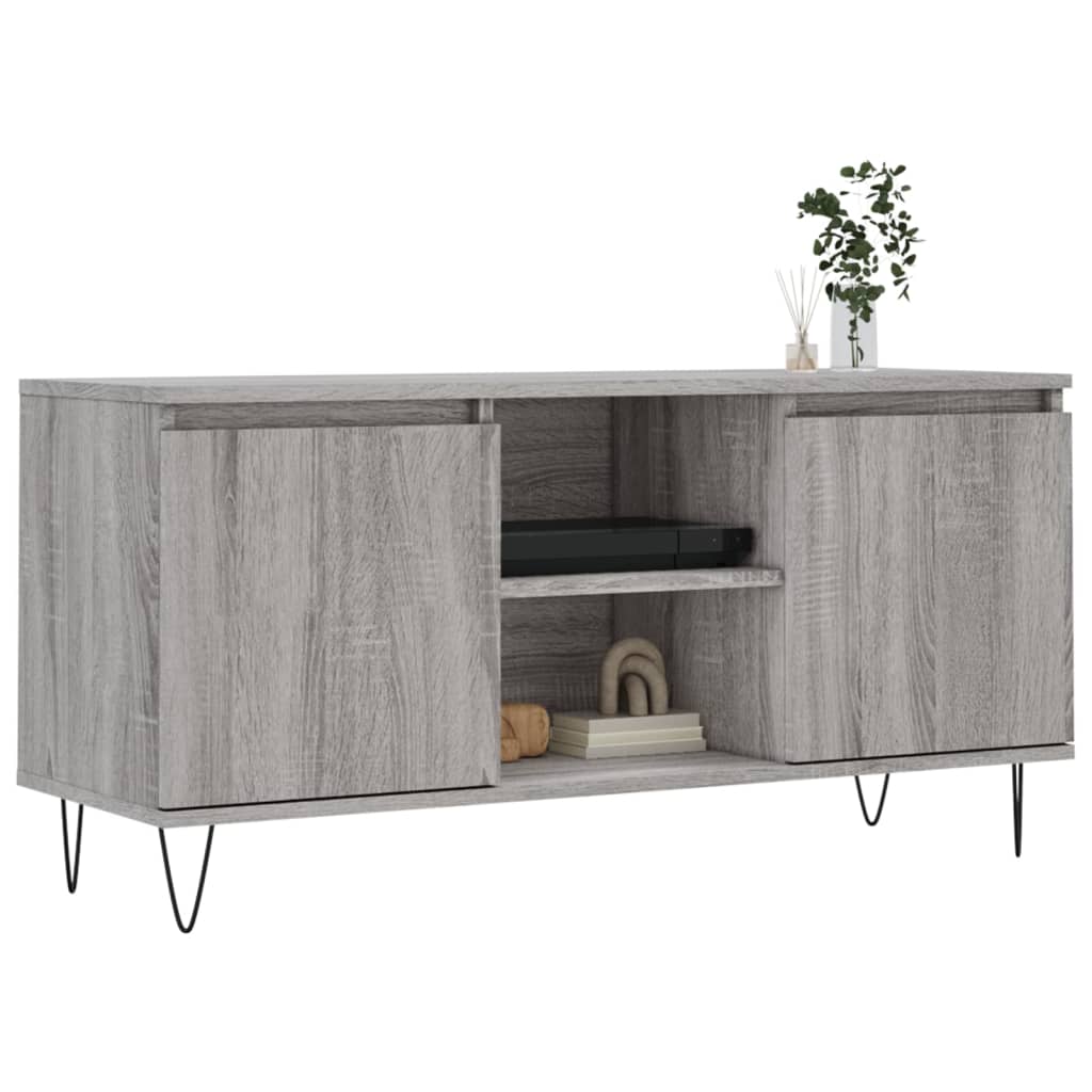 TV Cabinet Grey Sonoma 104x35x50 cm Engineered Wood