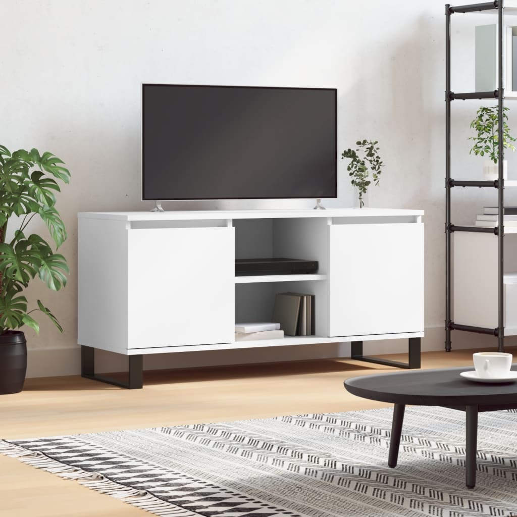 TV Cabinet White 104x35x50 cm Engineered Wood