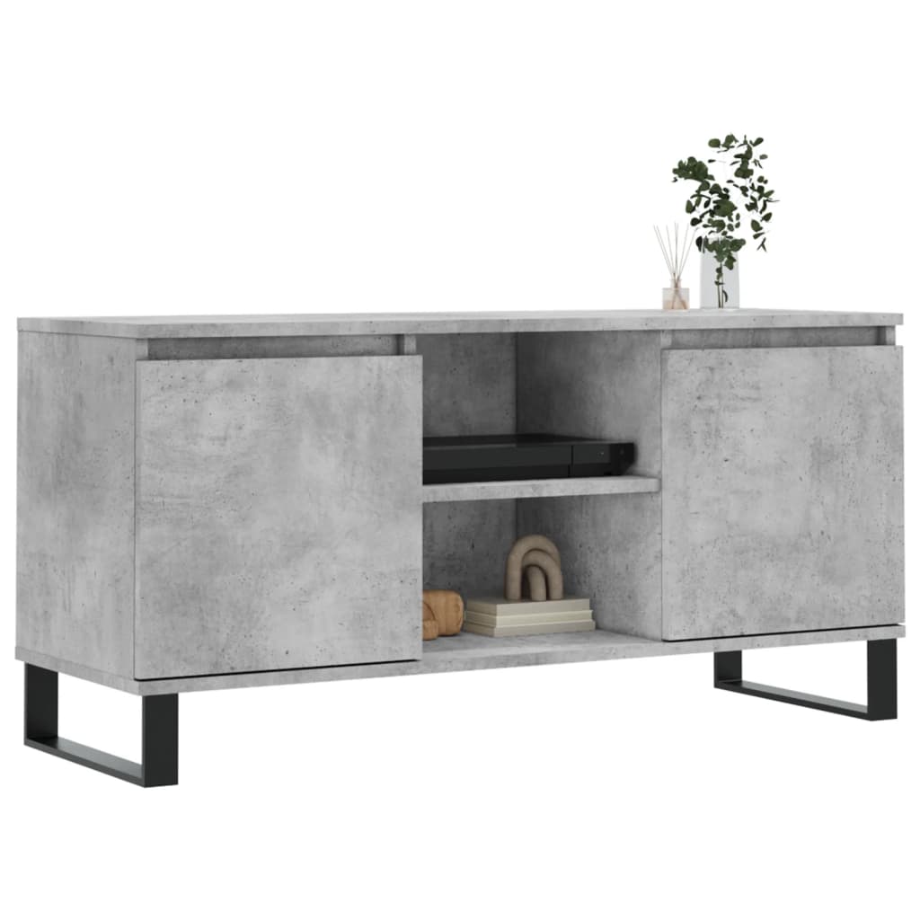 TV Cabinet Concrete Grey 104x35x50 cm Engineered Wood