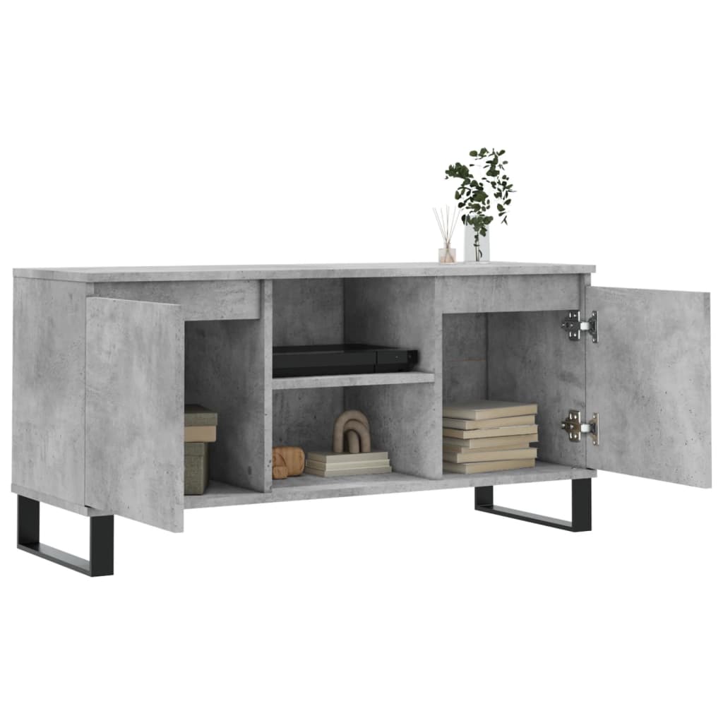 TV Cabinet Concrete Grey 104x35x50 cm Engineered Wood