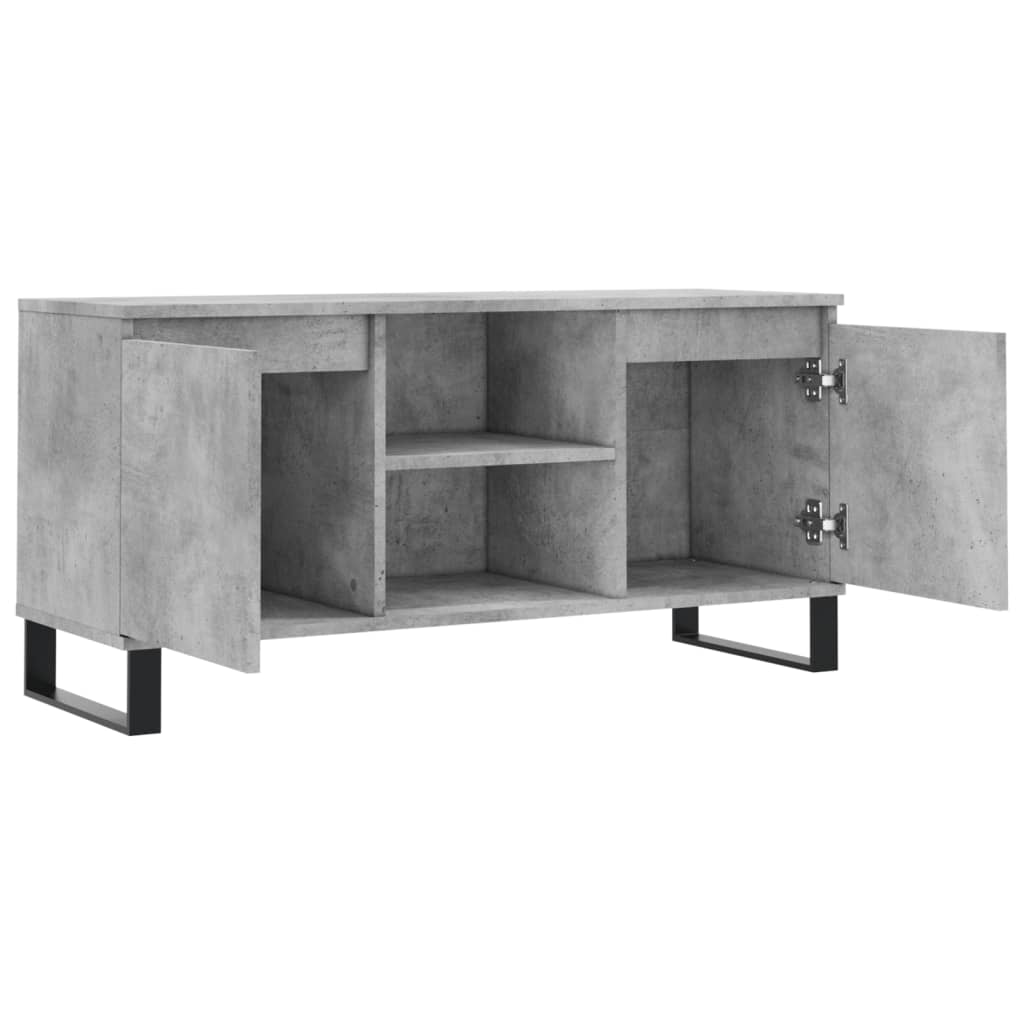 TV Cabinet Concrete Grey 104x35x50 cm Engineered Wood