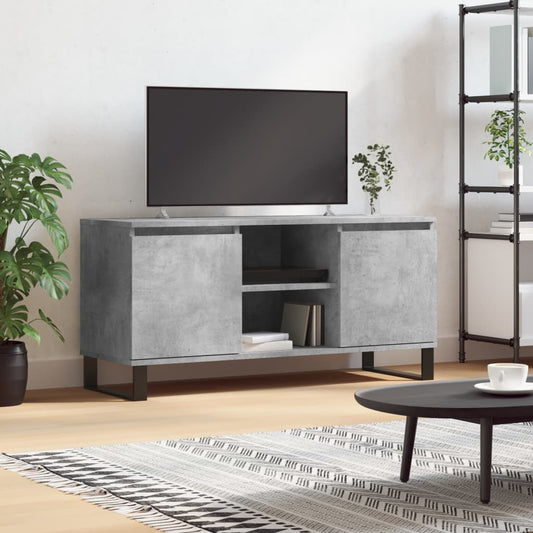 TV Cabinet Concrete Grey 104x35x50 cm Engineered Wood